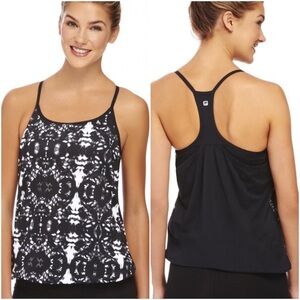 Fabletics Black and White Tank Top